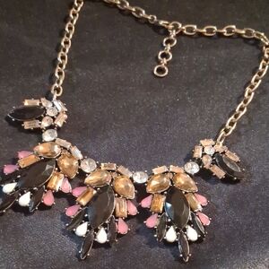 Elegant Multi-Color Statement Necklace